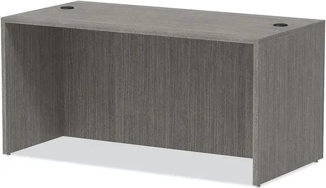 Alt view image 6 of 7 - Alera Alera Valencia Series Straight Front Desk Shell 59.13" x 29.5" x 29.63" Gray VA216030GY