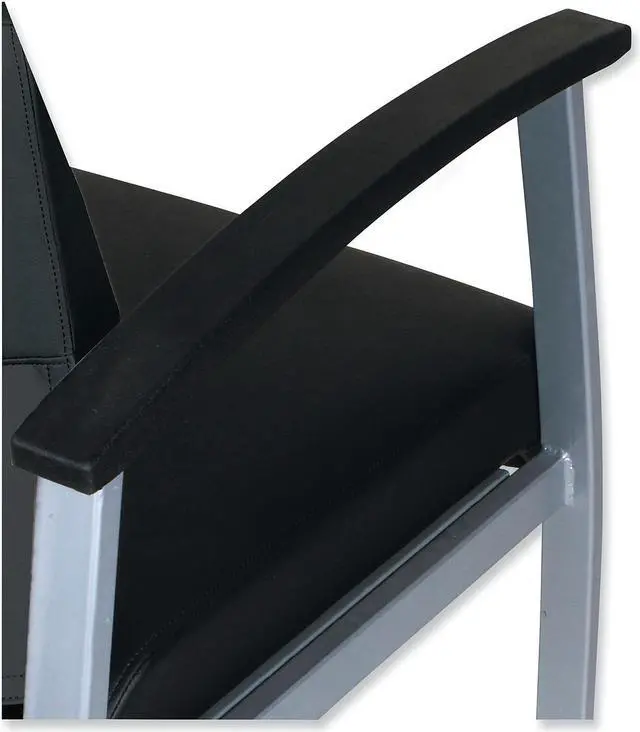 Alt view image 16 of 16 - Alera metaLounge Series High-Back Guest Chair 21.85" x 23.62" x 17.71" Black ML2419