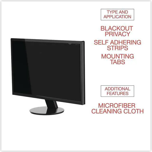 Alt view image 13 of 13 - Innovera Blackout Privacy Filter for 27" Widescreen LCD Monitor 16:9 Aspect