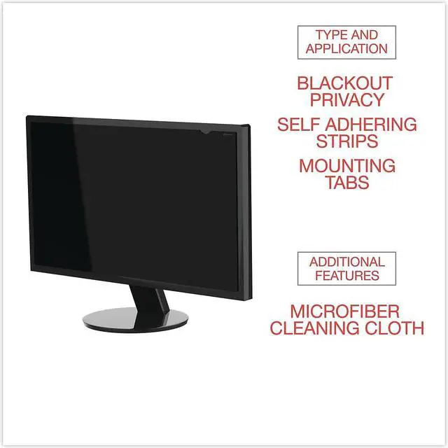 Alt view image 15 of 17 - Innovera IVRBLF238W Blackout Privacy Monitor Filter for 23.8 Widescreen LCD, 16:9