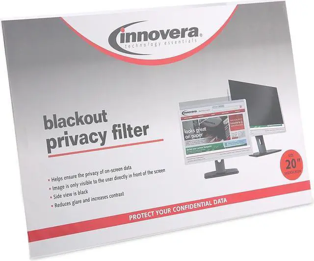 Alt view image 10 of 20 - Innovera IVRBLF201W Blackout Privacy Monitor Filter for 20.1 Widescreen LCD, 16:10