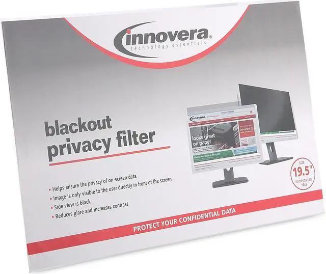 Alt view image 2 of 19 - Innovera IVRBLF195W Blackout Privacy Monitor Filter for 19.5 LCD