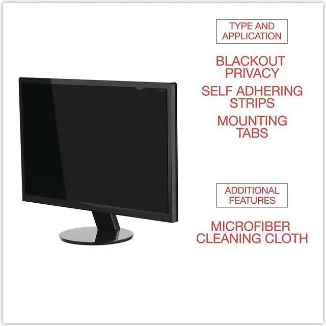 Alt view image 14 of 20 - Innovera IVRBLF201W Blackout Privacy Monitor Filter for 20.1 Widescreen LCD, 16:10