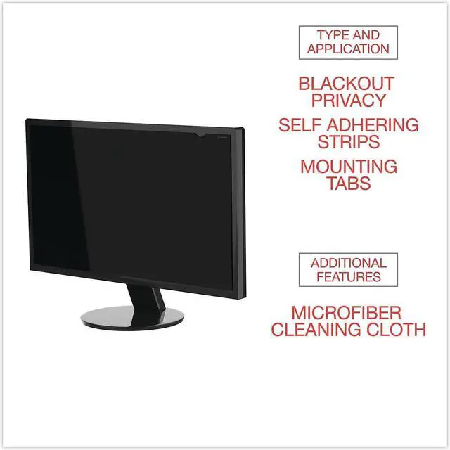 Alt view image 14 of 20 - Innovera IVRBLF236W Blackout Privacy Monitor Filter for 23.6 Widescreen LCD, 16:9