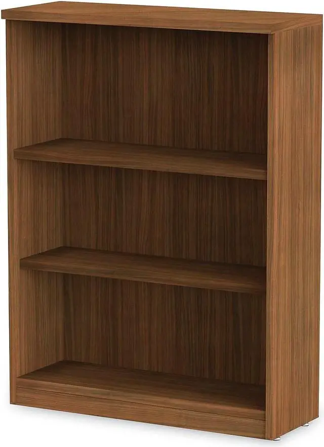 Alt view image 17 of 20 - Alera - VA634432WA - Alera Valencia Series Bookcase, Three-Shelf, 31 3/4w x 14d x 39 3/8h, Mod Walnut