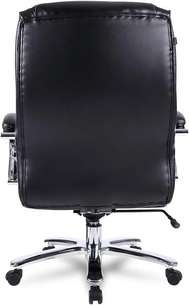Alt view image 11 of 15 - Alera Maxxis Series Big and Tall Leather Chair Black/Chrome MS4419