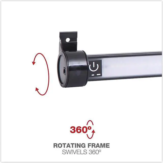 Alt view image 18 of 20 - Under Cabinet LED Strip Lamp, 2 Prong, 24"Wide, Black ALELEDUC24B