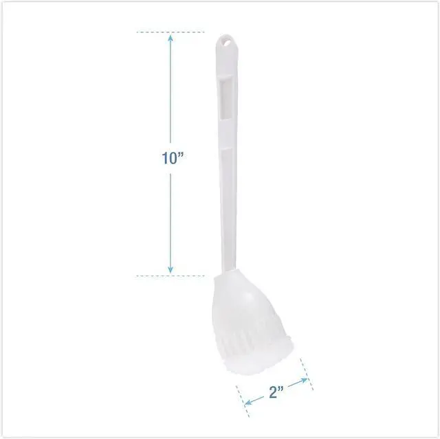 Alt view image 7 of 11 - Cone Bowl Mop, 10" Handle, 2" dia. Head, Plastic, White, 25/Carton BWK00170