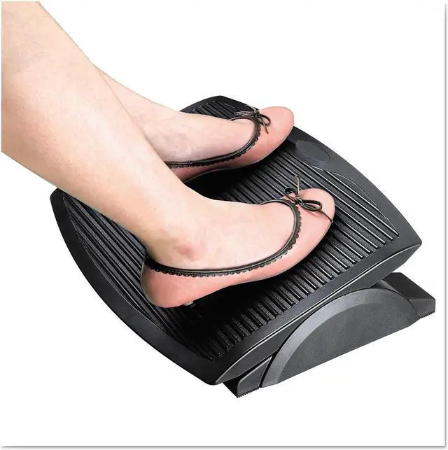 Alt view image 11 of 13 - Alera Ergo Tilt Footrest 13 3/4w x 17 3/4d x 3 3/8 to 5 1/8h Black FS312