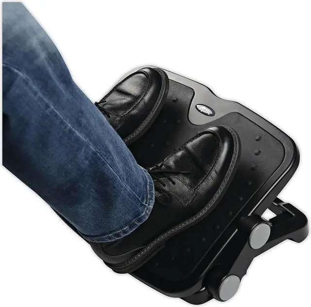 Alt view image 19 of 19 - Alera Soft Cushioned Ergonomic Footrest 14w x 19 5/8d x 3 3/4 to 7 1/2h Black