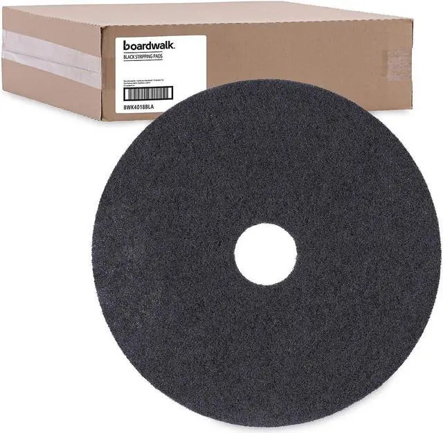 Alt view image 10 of 11 - Stripping Floor Pads, 18" Diameter, Black, 5/Carton 4018BLA