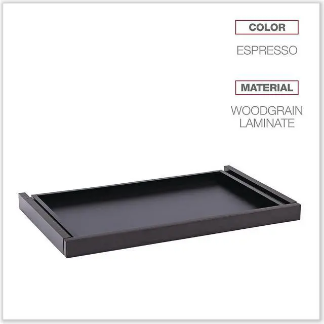 Alt view image 8 of 12 - Alera Valencia Series Center Drawer 24 1/2w x 15d x 2h Espresso VA312414ES
