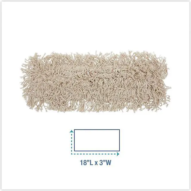 Alt view image 4 of 8 - Boardwalk Mop Head Dust Cotton 18 x 3 White 1018