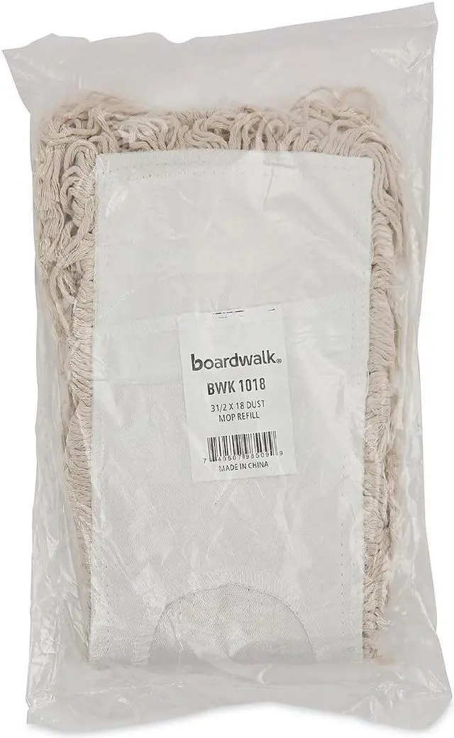 Alt view image 8 of 8 - Boardwalk Mop Head Dust Cotton 18 x 3 White 1018