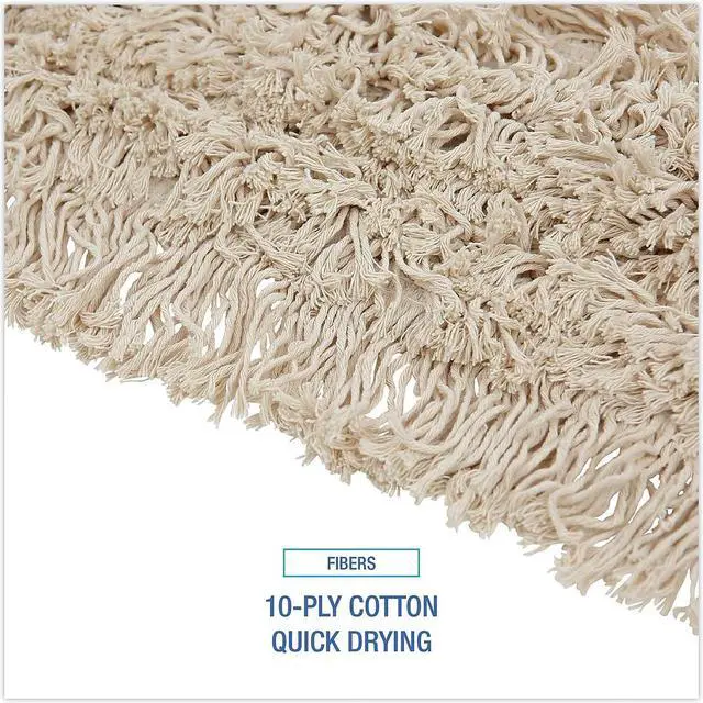 Alt view image 6 of 8 - Boardwalk Mop Head Dust Cotton 18 x 3 White 1018