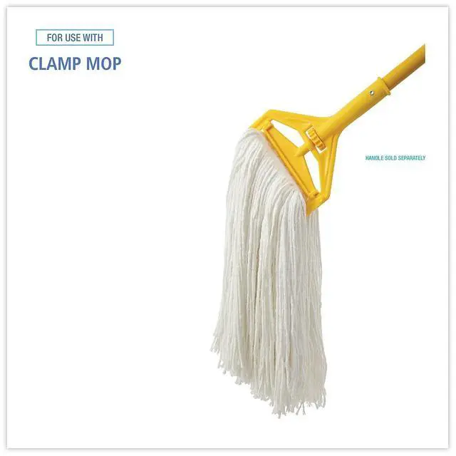 Alt view image 5 of 9 - Boardwalk Cut-End Wet Mop Head Rayon No. 32 White 12/Carton 2032RCT