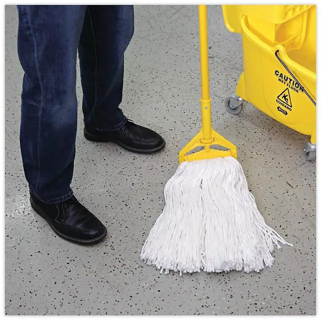 Alt view image 7 of 9 - Boardwalk Cut-End Wet Mop Head Rayon No. 32 White 12/Carton 2032RCT
