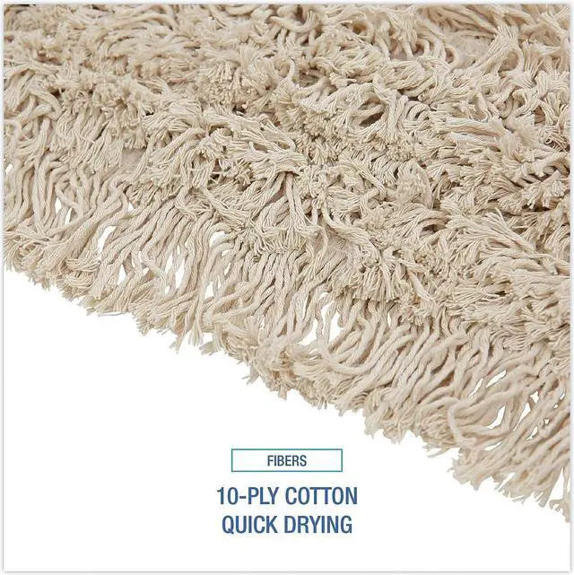 Alt view image 15 of 17 - Boardwalk Mop Head Dust Cotton 24 x 3 White 1024