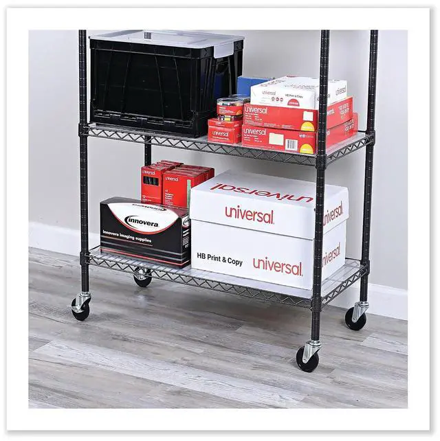 Alt view image 9 of 17 - Optional Casters For Wire Shelving, 125 lbs./Caster, Black, 4/Set
