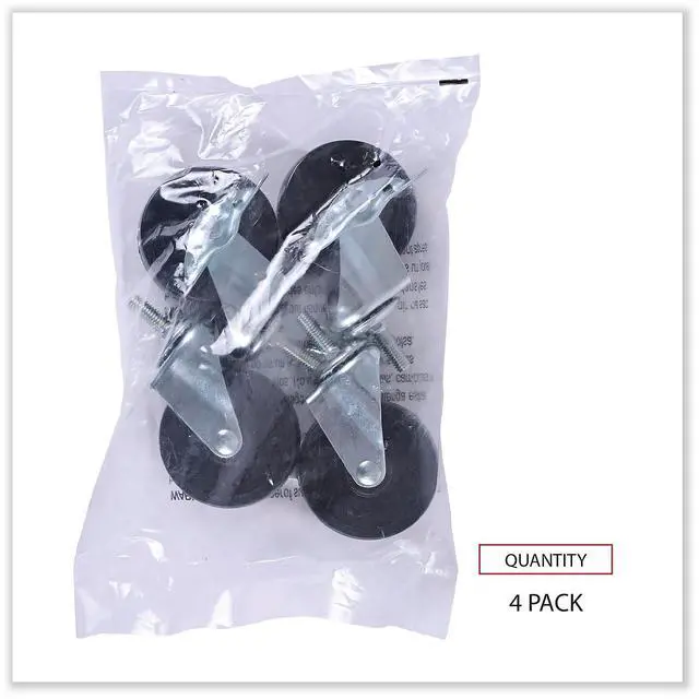 Alt view image 10 of 17 - Optional Casters For Wire Shelving, 125 lbs./Caster, Black, 4/Set