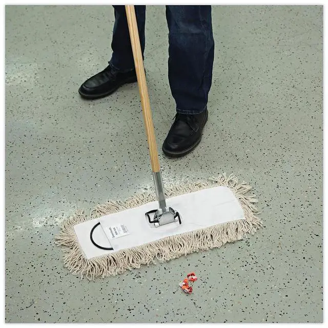 Alt view image 16 of 18 - Boardwalk Industrial Dust Mop Head Hygrade Cotton 18w x 5d White 1318