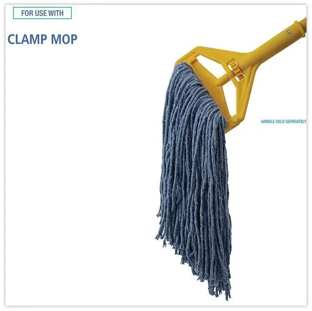 Alt view image 10 of 14 - Boardwalk Mop Head Standard Head Cotton/Synthetic Fiber Cut-End #20 Blue 12