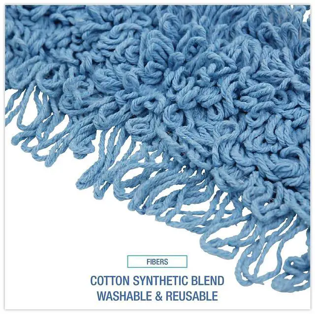 Alt view image 20 of 20 - Boardwalk Mop Head Dust Looped-End Cotton/Synthetic Fibers 24 x 5 Blue 1124
