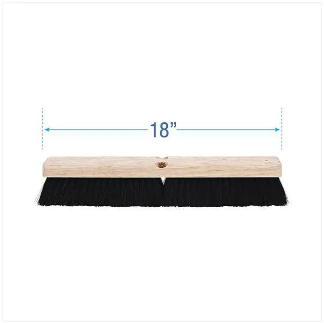 Alt view image 15 of 18 - Boardwalk Floor Brush Head 2 1/2" Black Tampico Fiber 18" 20218