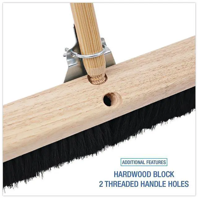 Alt view image 18 of 20 - Boardwalk Floor Brush Head 2 1/2" Black Tampico Fiber 36" 20236