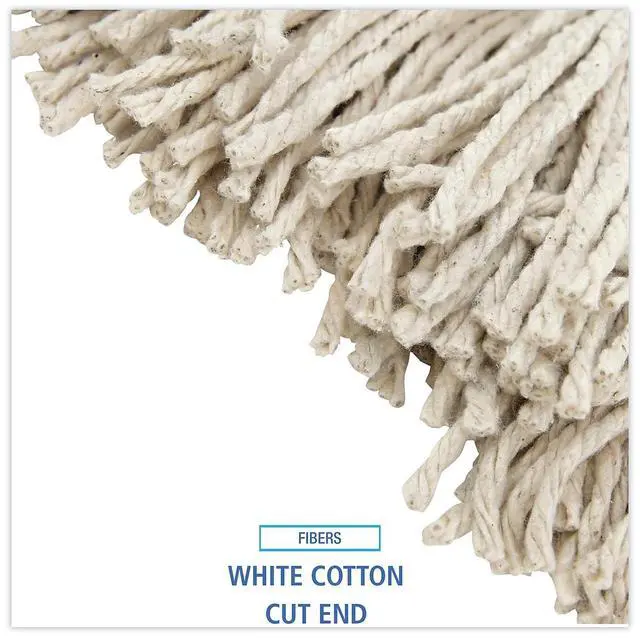 Alt view image 11 of 12 - Boardwalk Premium Cut-End Wet Mop Heads Cotton 16oz White 12/Carton 216CCT