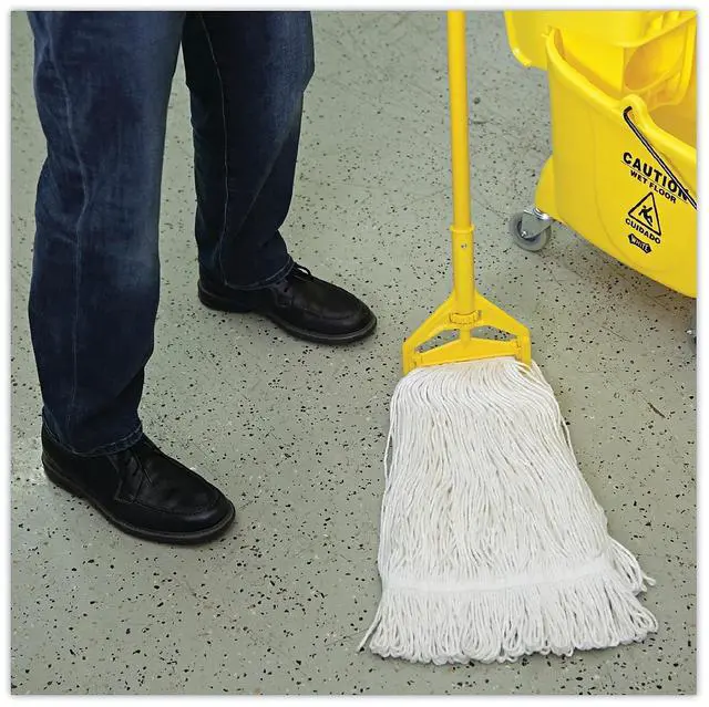 Alt view image 12 of 12 - Boardwalk Premium Cut-End Wet Mop Heads Cotton 16oz White 12/Carton 216CCT