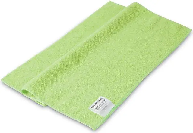 Alt view image 2 of 5 - Boardwalk Microfiber Cleaning Cloths 16 x 16 Green 24/Pack 2164037