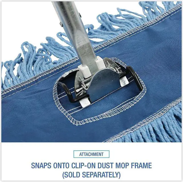 Alt view image 11 of 14 - Boardwalk Clip-On Dust Mop Handle Lacquered Wood Swivel Head 1" Dia. x 60in Long 1490