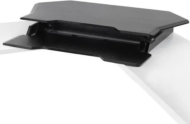 Alt view image 5 of 20 - Ergotron WorkFit-TX Standing Desk Converter, Sit-Stand Desk Workstation - Height-Adjustable Keyboard (33-467-921)