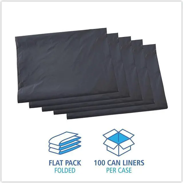 Alt view image 4 of 8 - Boardwalk Linear Low Density Industrial Can Liners 60 gal 1.3 mil 38 x 58 Gray 100/Carton G3858G