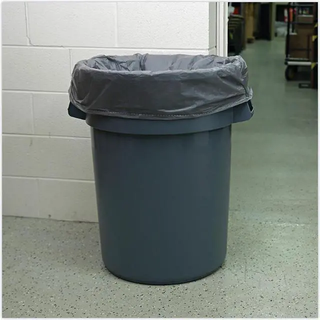 Alt view image 6 of 8 - Boardwalk Linear Low Density Industrial Can Liners 60 gal 1.3 mil 38 x 58 Gray 100/Carton G3858G