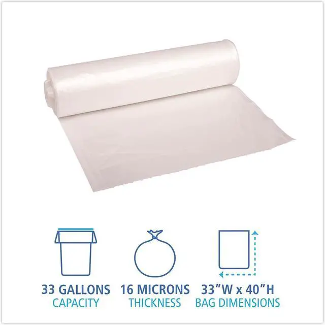 Alt view image 5 of 10 - Boardwalk High Density Liners Coreless Rolls 33 gal 350 Bags BWKRH3340S
