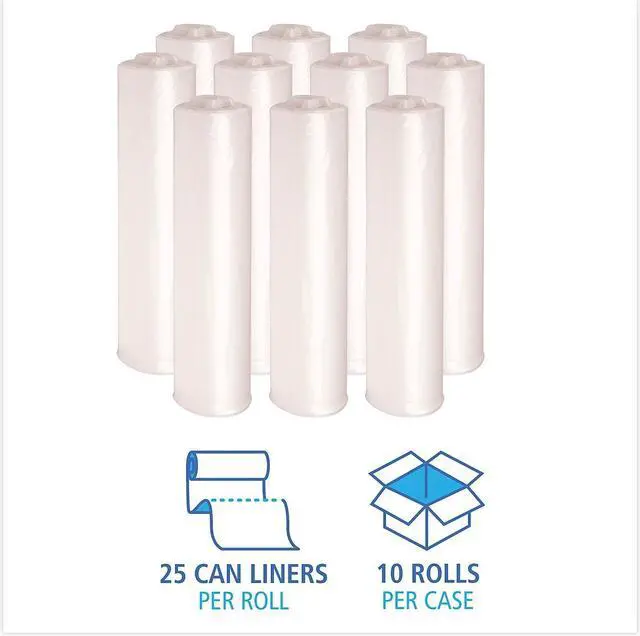 Alt view image 6 of 10 - Boardwalk High Density Liners Coreless Rolls 33 gal 350 Bags BWKRH3340S