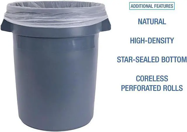 Alt view image 7 of 10 - Boardwalk High Density Liners Coreless Rolls 33 gal 350 Bags BWKRH3340S