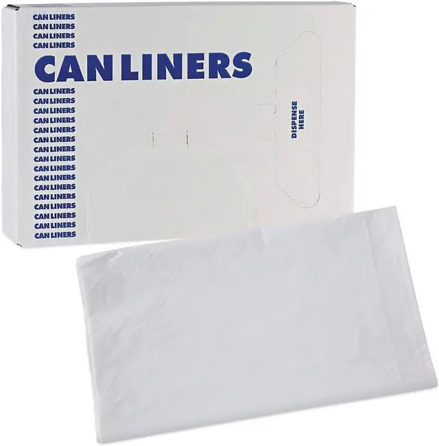 Alt view image 8 of 8 - Boardwalk Linear Low Density Industrial Can Liners 33 gal 0.9 mil 33 x 39 White 100/Carton W3339X