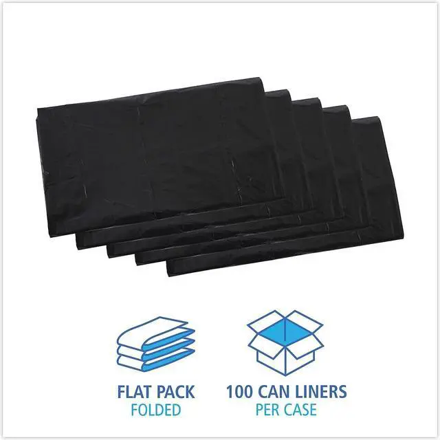 Alt view image 4 of 8 - Boardwalk Linear Low Density Industrial Can Liners 45 gal 0.7 mil 40 x 46 Black 100/Carton L4046H