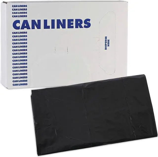 Alt view image 8 of 8 - Boardwalk Linear Low Density Industrial Can Liners 45 gal 0.7 mil 40 x 46 Black 100/Carton L4046H