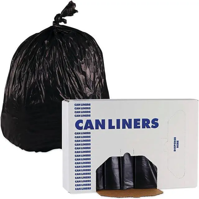 Alt view image 7 of 8 - Boardwalk Linear Low Density Industrial Can Liners 45 gal 0.7 mil 40 x 46 Black 100/Carton L4046H