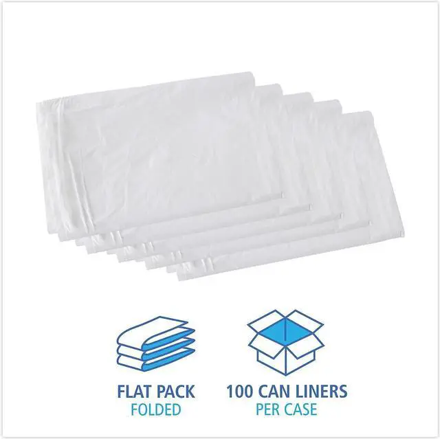 Alt view image 4 of 8 - Boardwalk Linear Low Density Industrial Can Liners 30 gal 0.9 mil 30 x 36 White 100/Carton W3036X