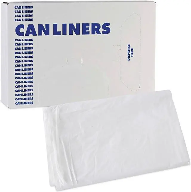 Alt view image 8 of 8 - Boardwalk Linear Low Density Industrial Can Liners 30 gal 0.9 mil 30 x 36 White 100/Carton W3036X
