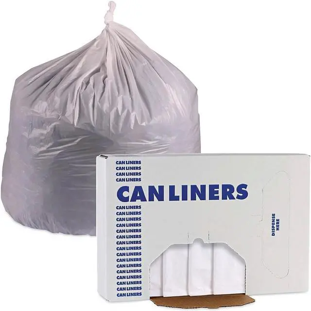 Alt view image 7 of 8 - Boardwalk Linear Low Density Industrial Can Liners 30 gal 0.9 mil 30 x 36 White 100/Carton W3036X