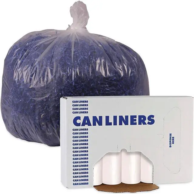 Alt view image 13 of 15 - Boardwalk High Density Coreless Rolls 45 gal Natural 250 Bags BWKRH4048S