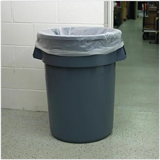 Alt view image 12 of 15 - Boardwalk High Density Coreless Rolls 45 gal Natural 250 Bags BWKRH4048S