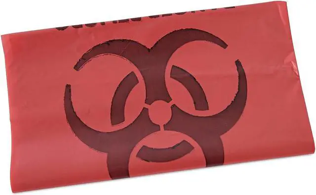 Main image of Boardwalk Linear Low Density Health Care Trash Can Liners 33 gal 1.3 mil 33 x 39 Red 150/Carton IW3339R