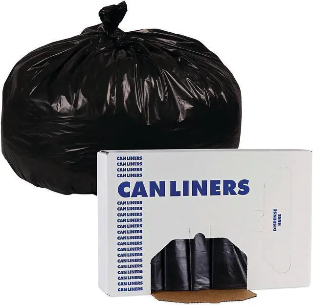 Alt view image 7 of 8 - Boardwalk Linear Low Density Industrial Can Liners 56 gal 1.7 mil 43 x 47 Black 100/Carton G4347HBL